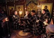 Преосвященнейший Мстислав, епископ Тихвинский и Лодейнопольский, совершил вечерню с чином прощения в г. Лодейное Поле